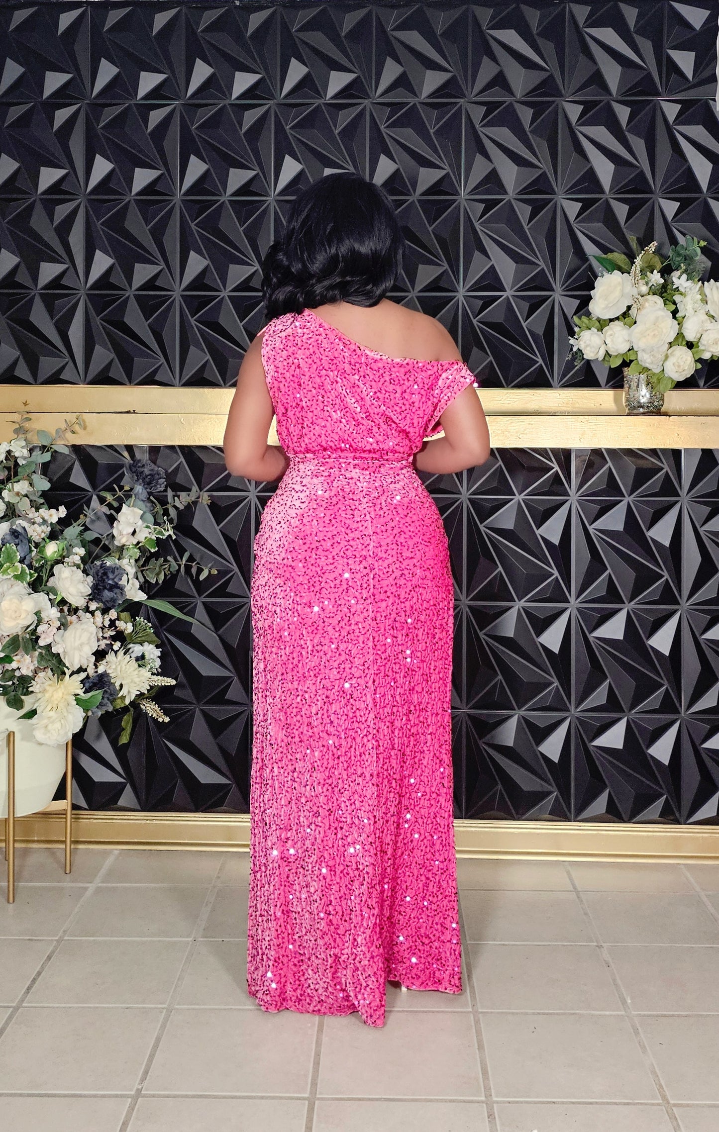 Stella Velvet High Slit Dress