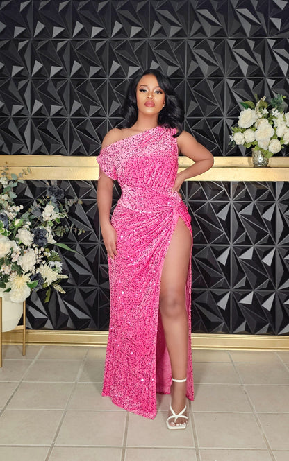 Stella Velvet High Slit Dress