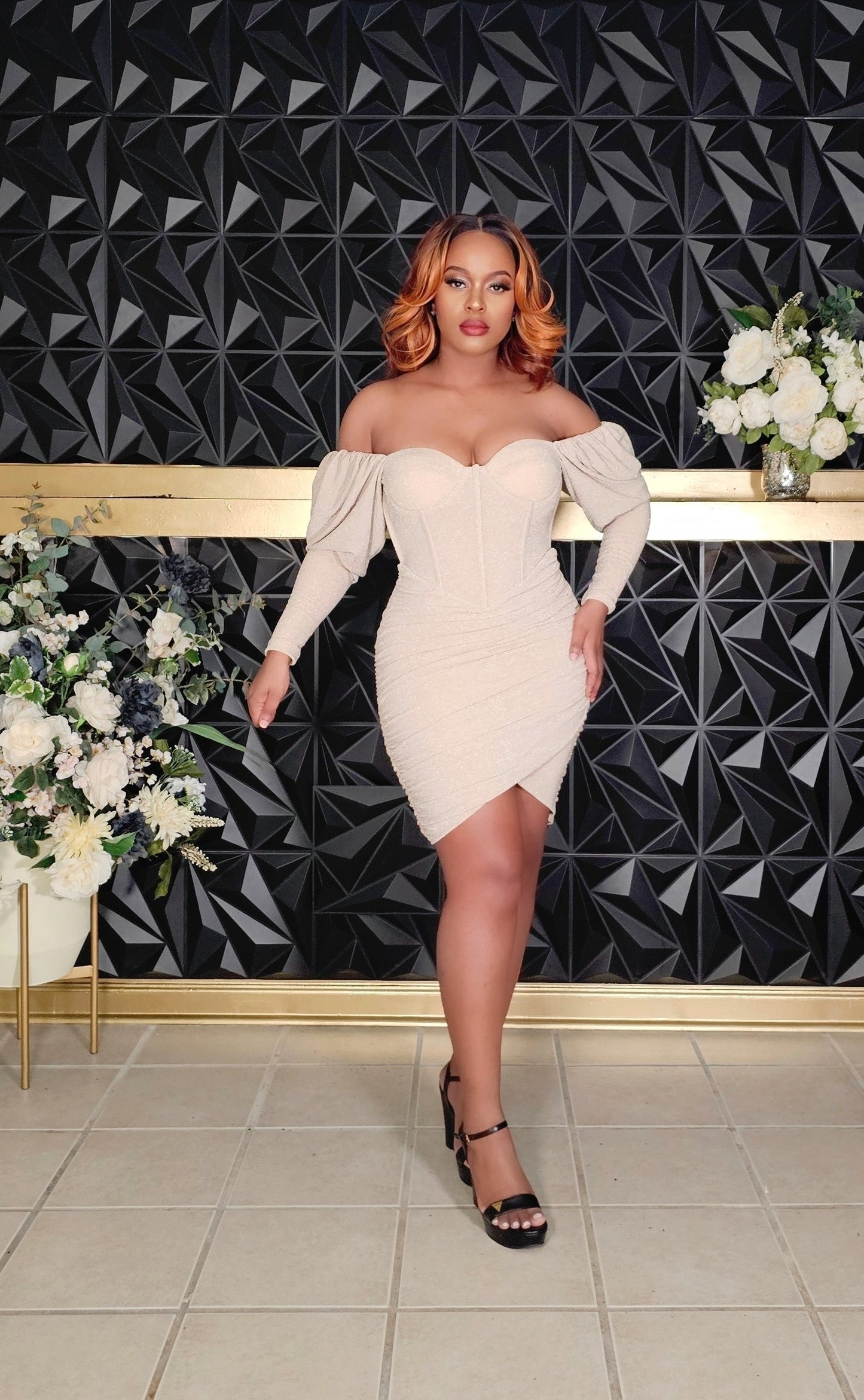 Evita Puff Sleeve Dress