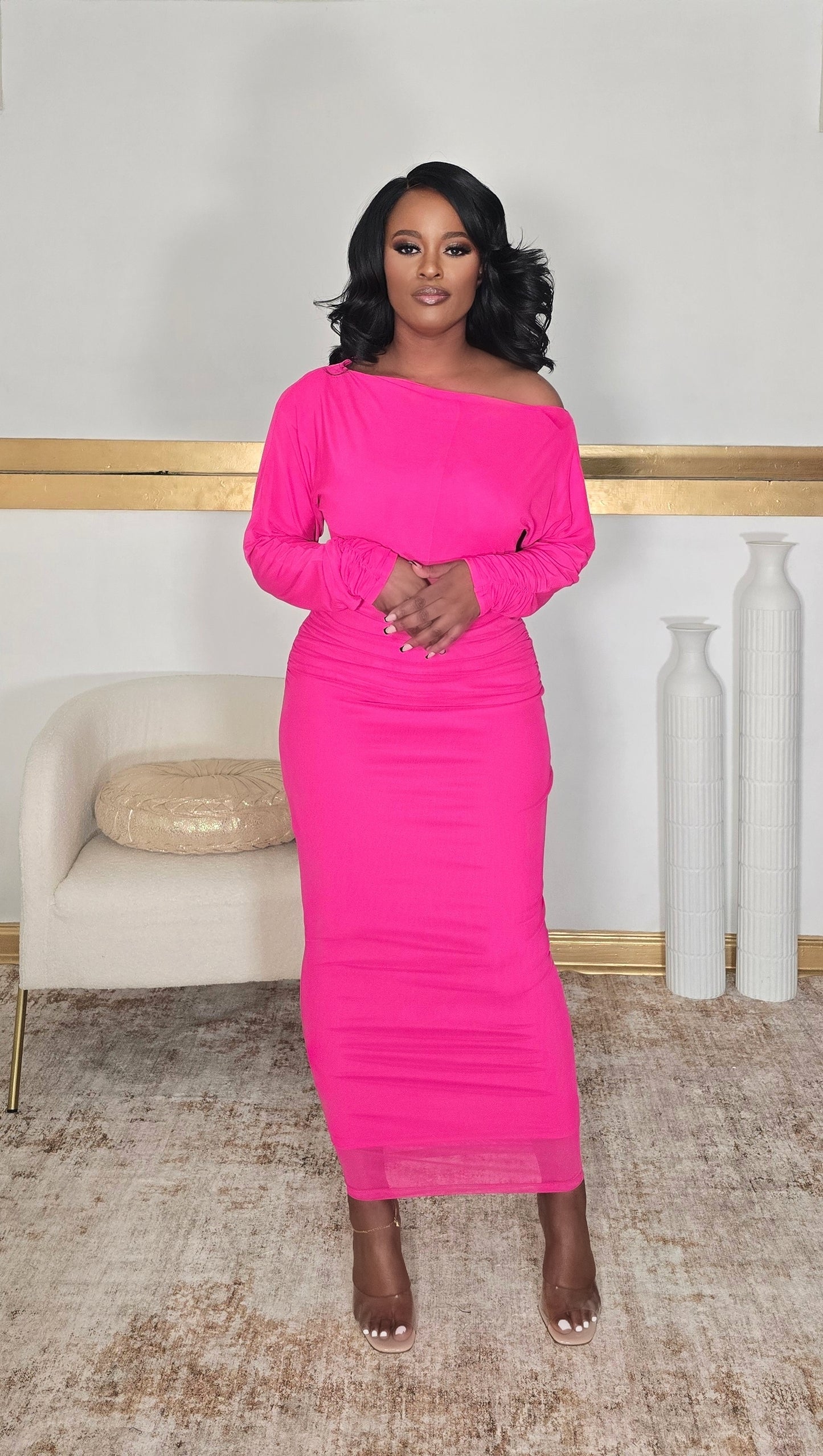 Elena Off Shoulder Maxi Dress