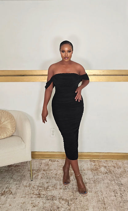 Julie Off Shoulder Midi Dress