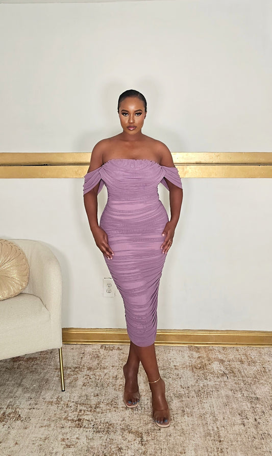 Julie Off Shoulder Midi Dress