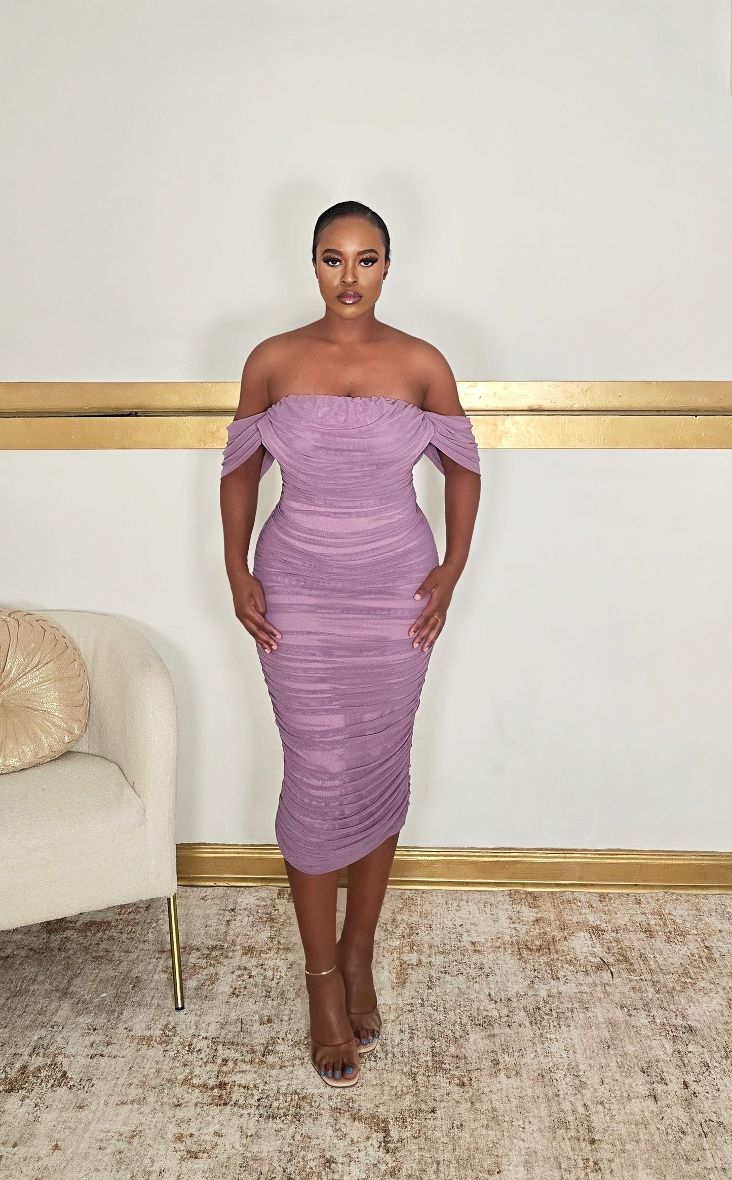 Julie Off Shoulder Midi Dress