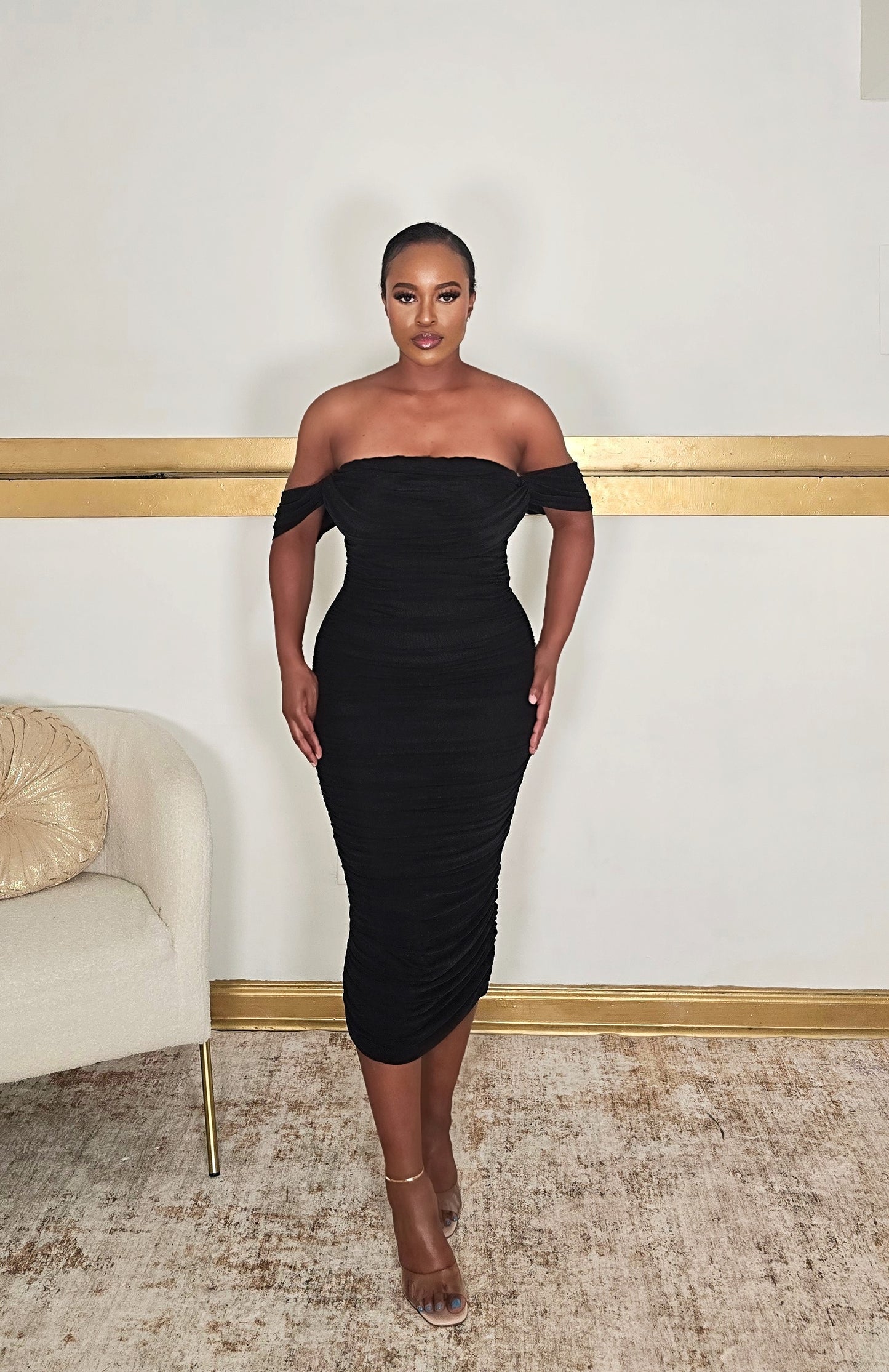 Julie Off Shoulder Midi Dress
